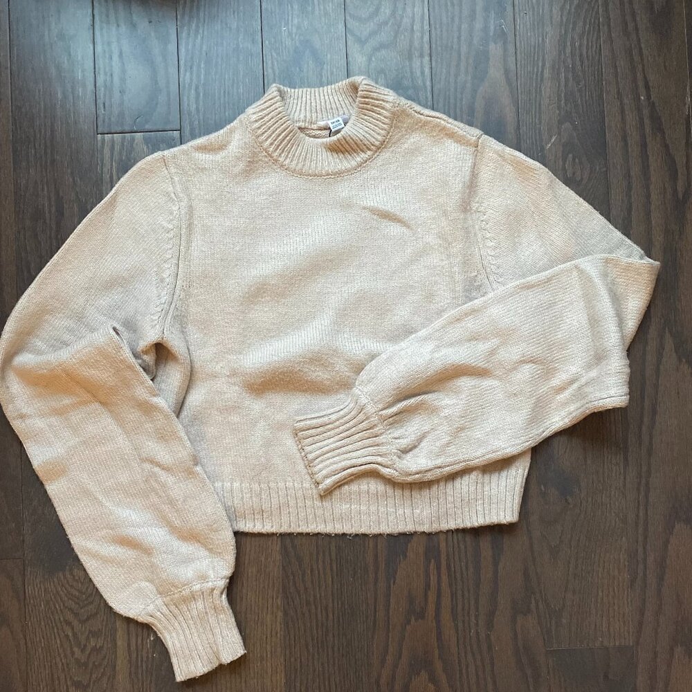 Garage cropped mock neck sweater